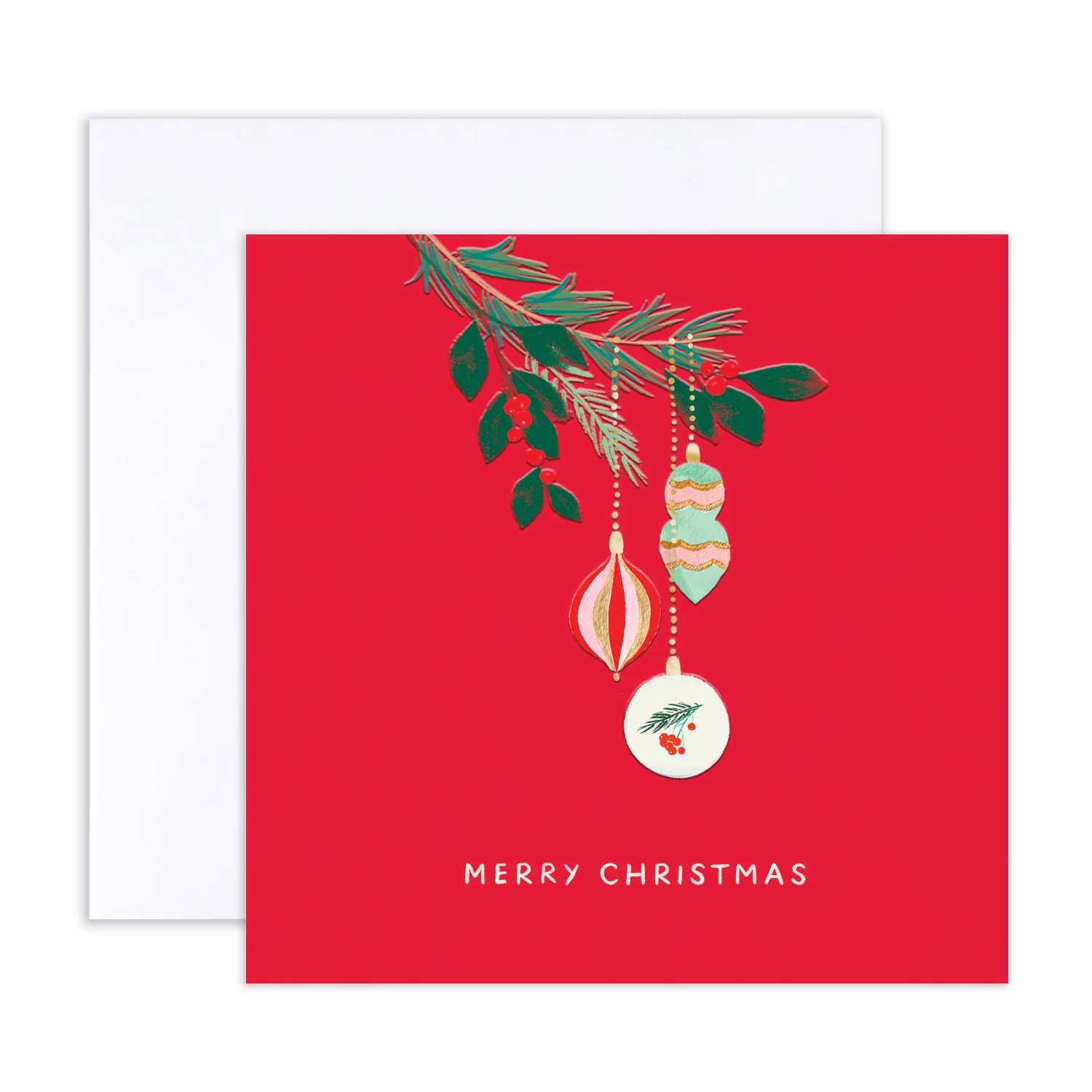 Hallmark Boxed Christmas Cards 10 Pack - Stockings & Baubles - Image 5