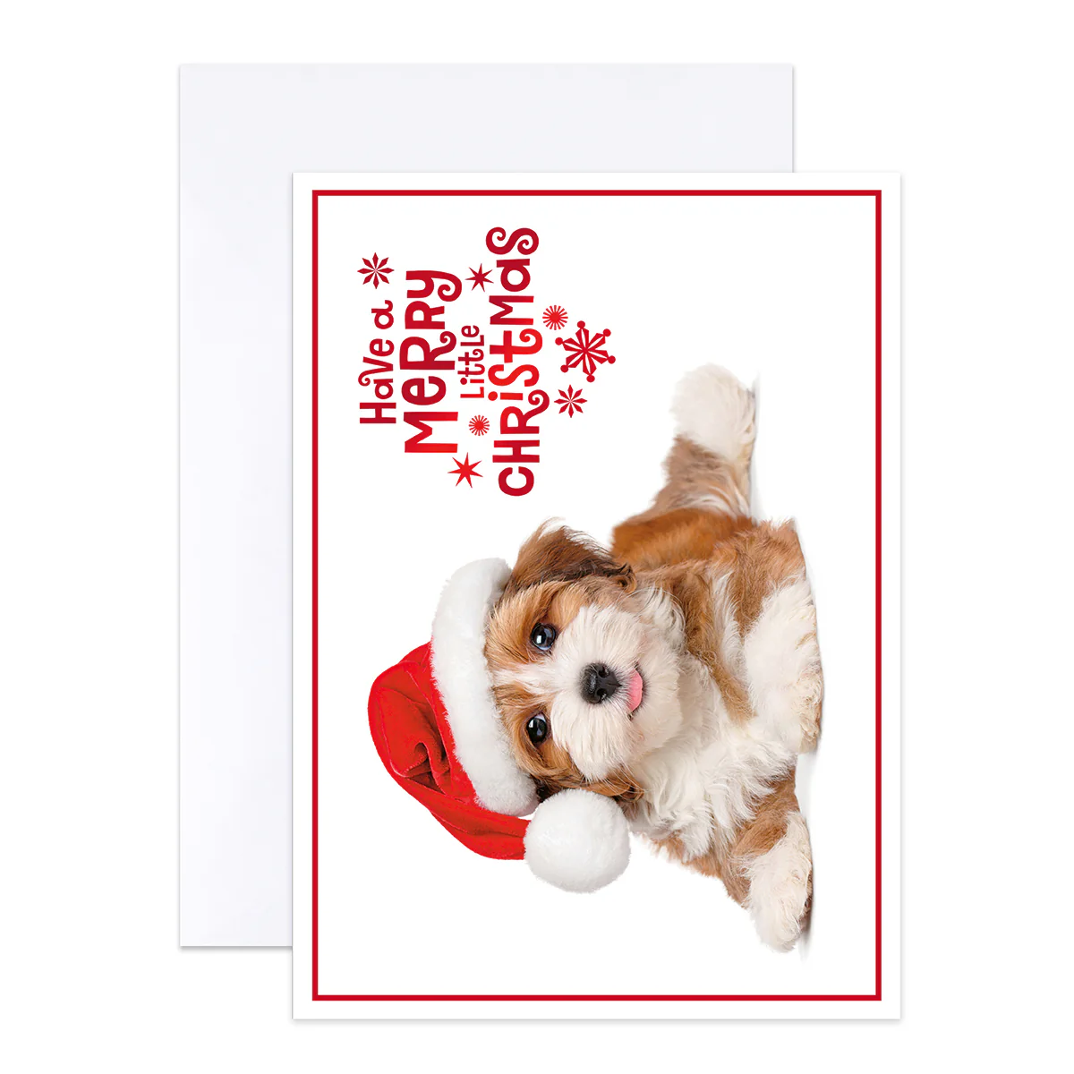 Hallmark Boxed Christmas Cards 10 Pack - Festive Puppy - Image 4