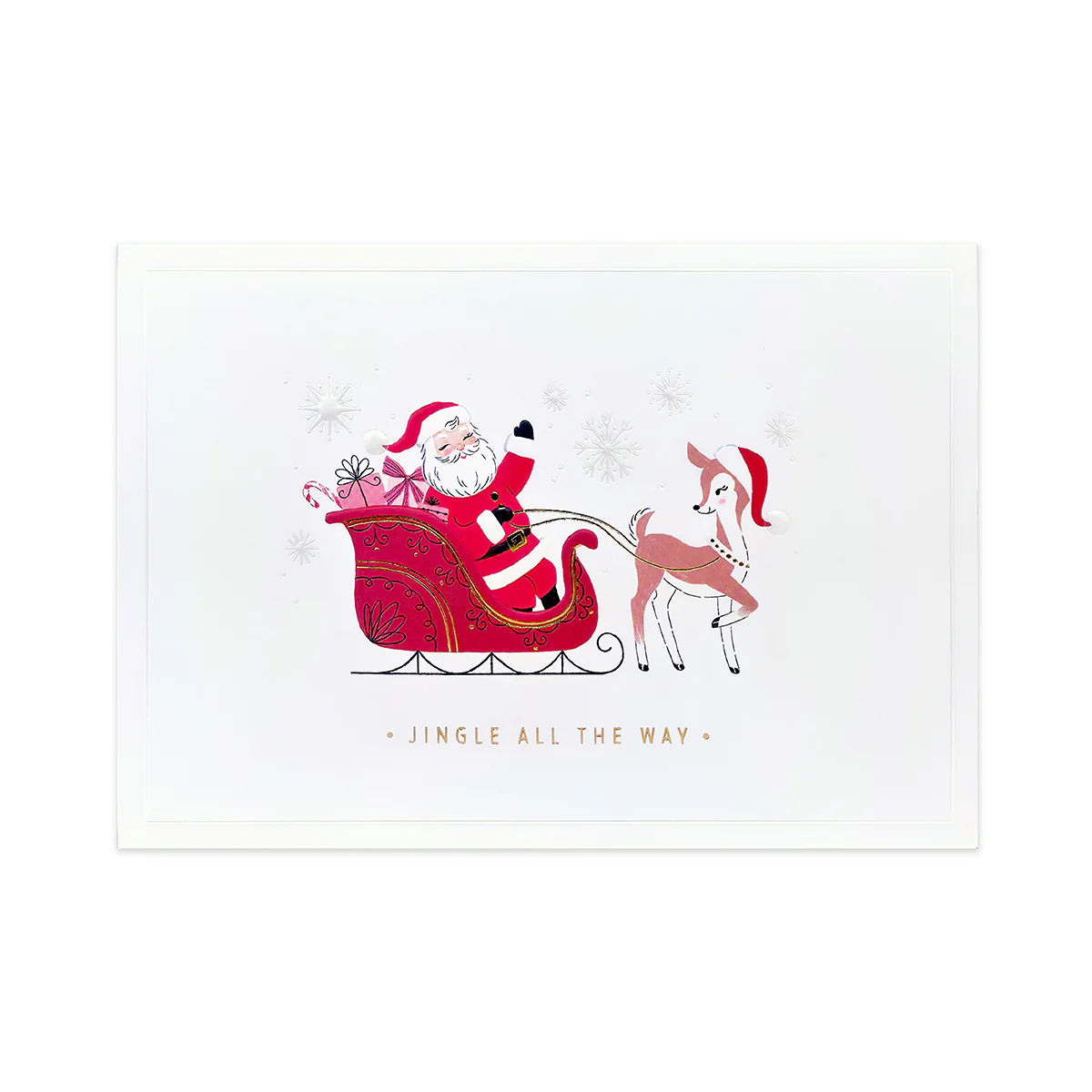 Hallmark Signature Boxed Christmas Cards 8 Pack - Santa's Sleigh - Image 2