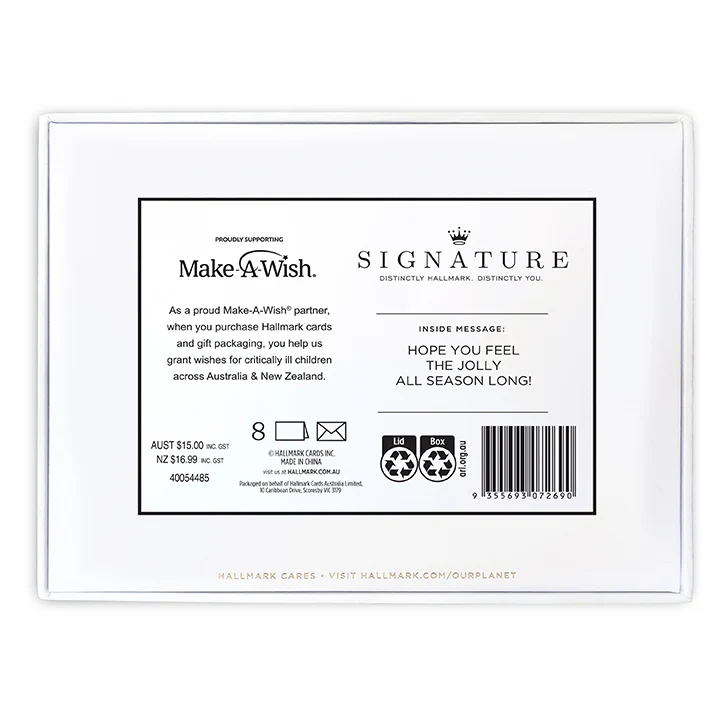 Hallmark Signature Boxed Christmas Cards 8 Pack - Santa's Sleigh - Image 3