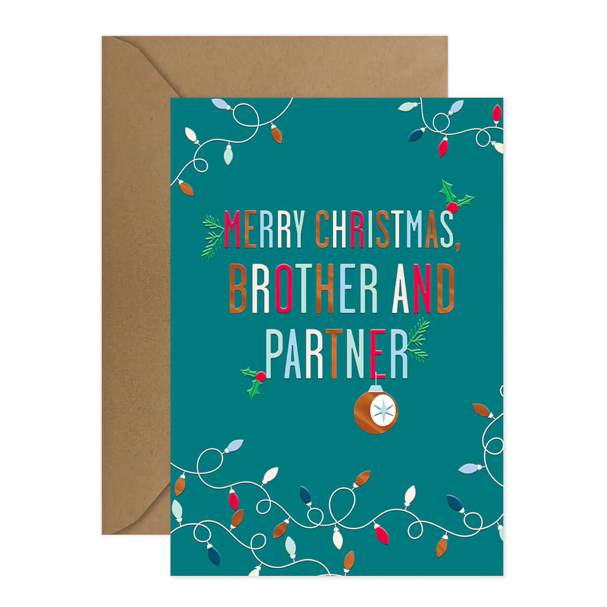 Hallmark Christmas Card - Brother & Partner - Image 3