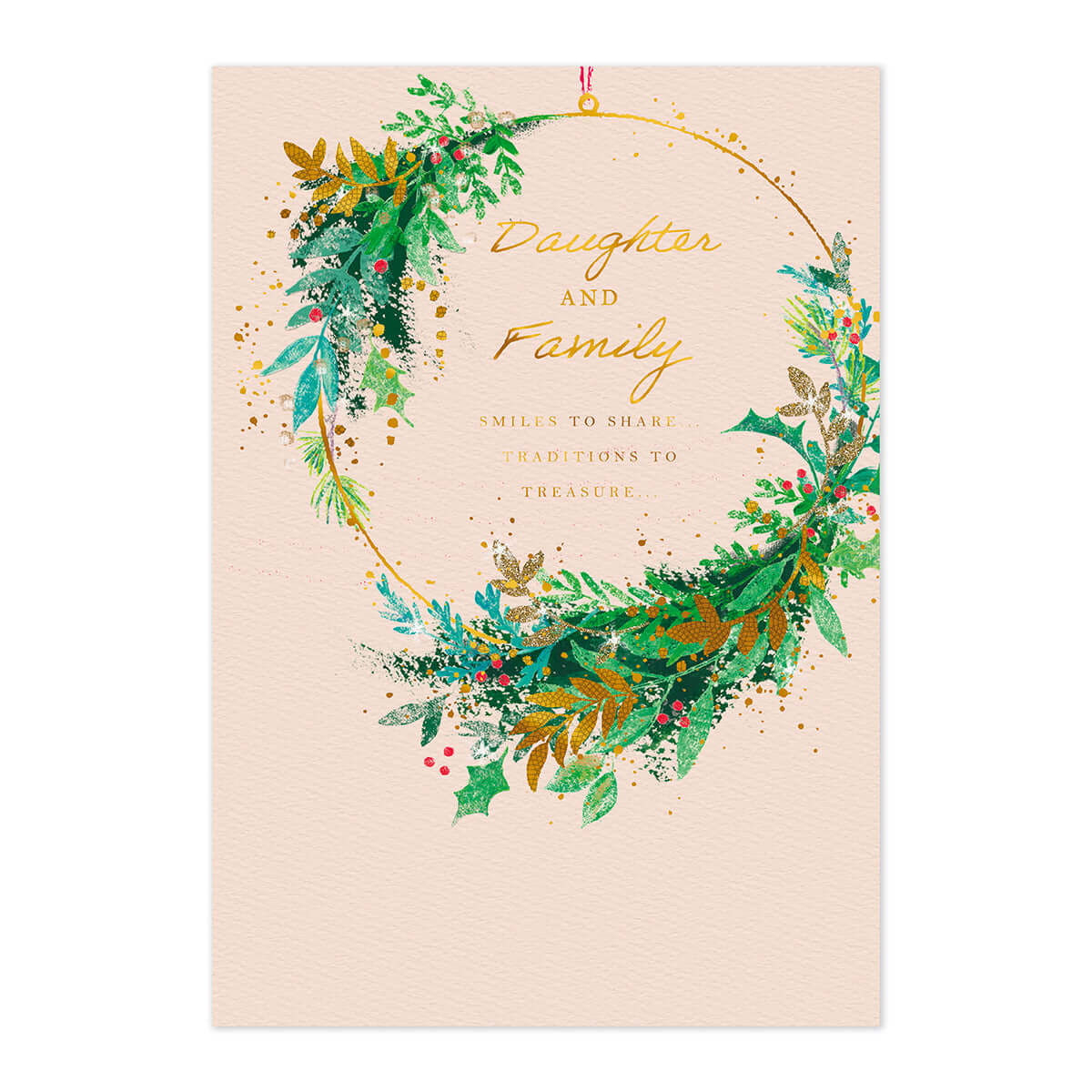 Hallmark Christmas Card - Daughter and Family