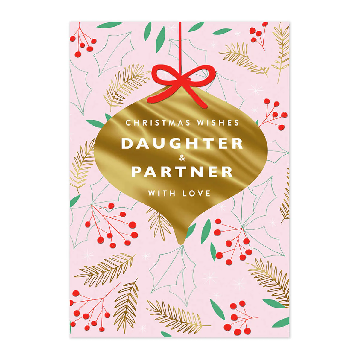 Hallmark Christmas Card - Daughter & Partner