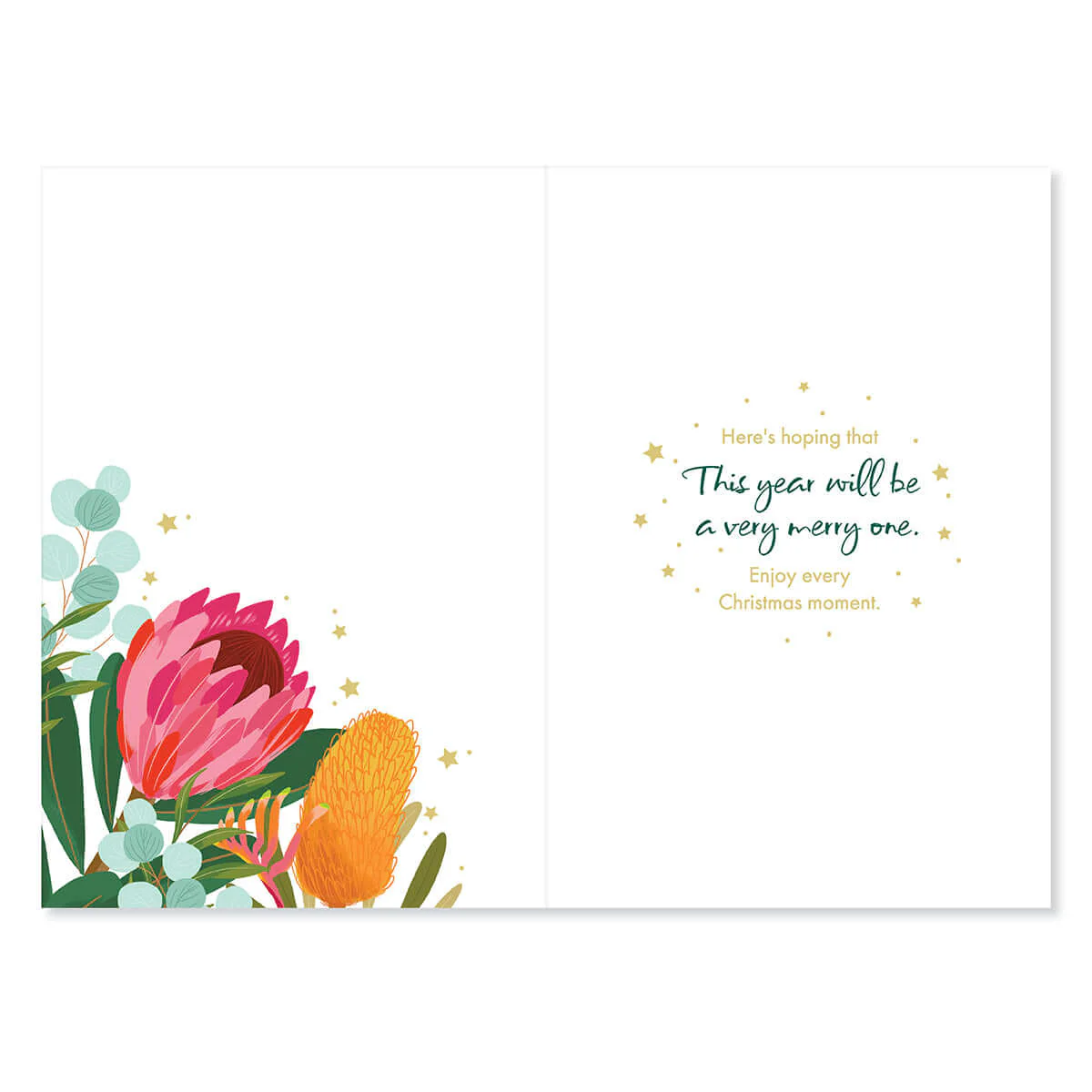 Hallmark x Christie Williams Christmas Card - Protea Bouquet - Image 2