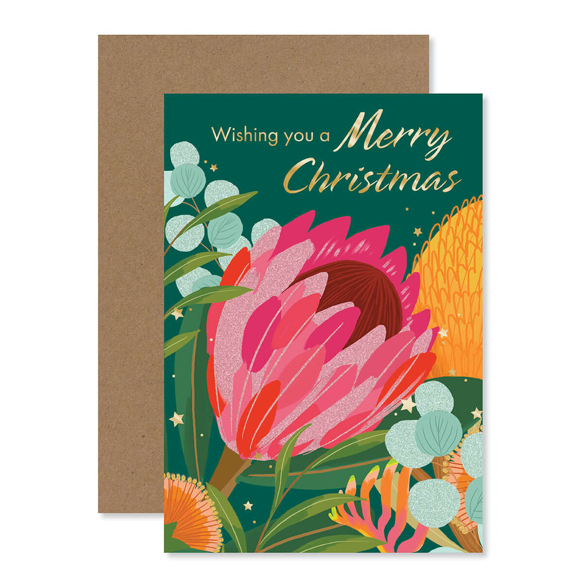 Hallmark x Christie Williams Christmas Card - Protea Bouquet - Image 3