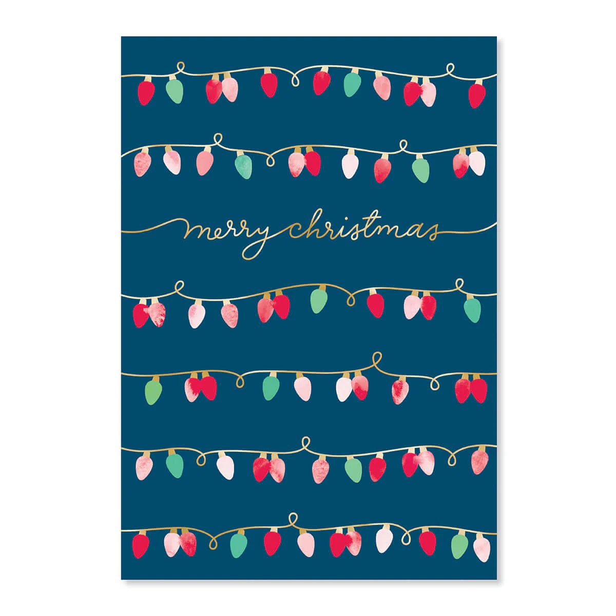 Hallmark Christmas Card - Colourful String Lights