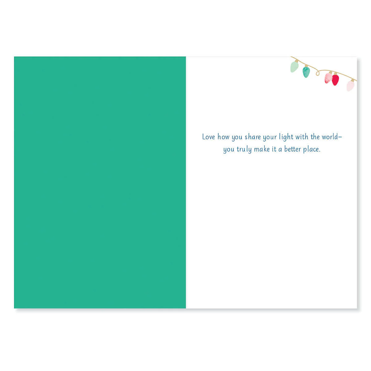 Hallmark Christmas Card - Colourful String Lights - Image 2
