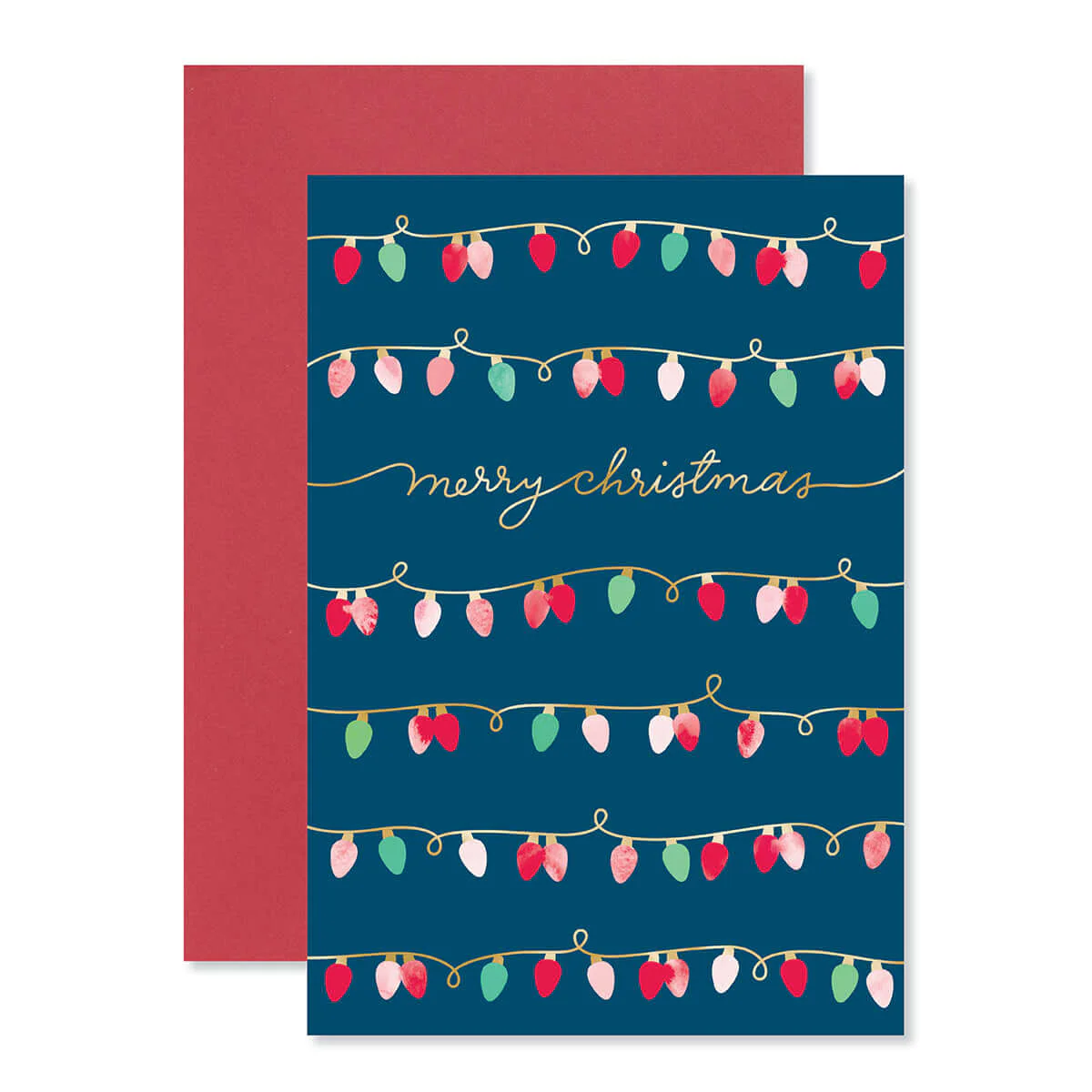 Hallmark Christmas Card - Colourful String Lights - Image 3
