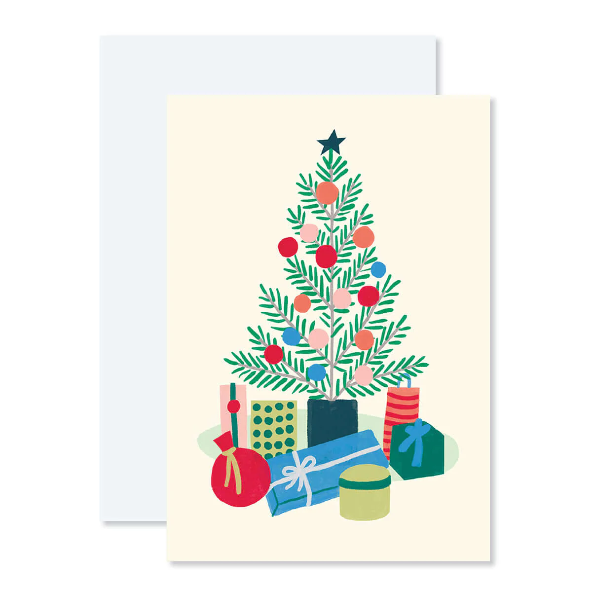 Creative Publishing by Hallmark Christmas Card - Colourful Tree & Gifts - Image 3