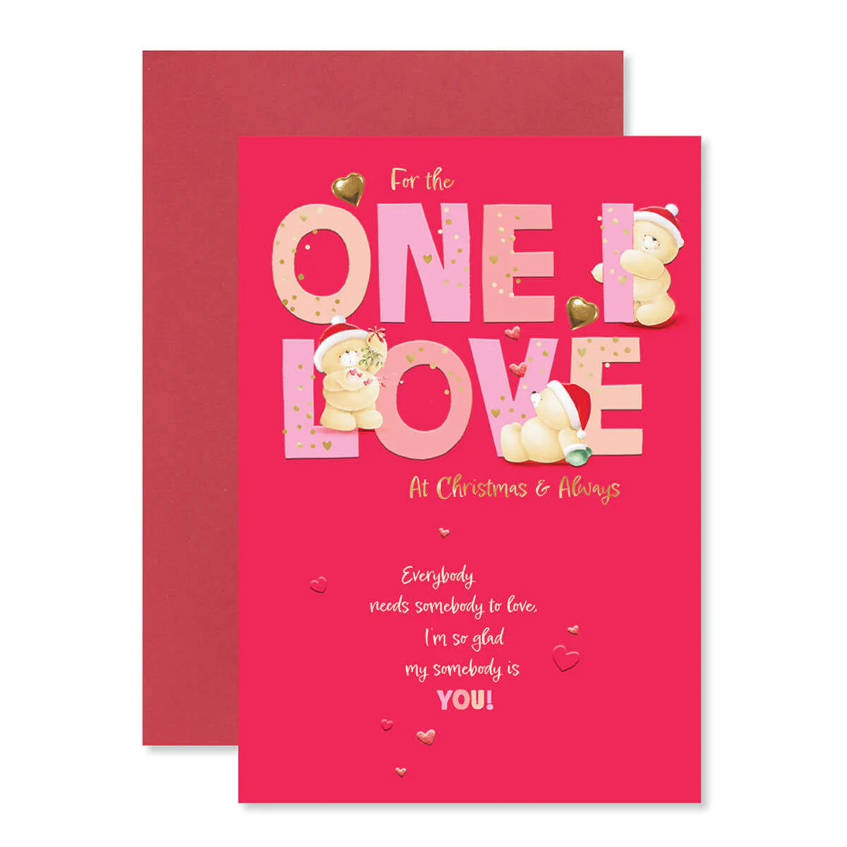 Hallmark Forever Friends Christmas Card For One I Love - My Somebody - Image 3
