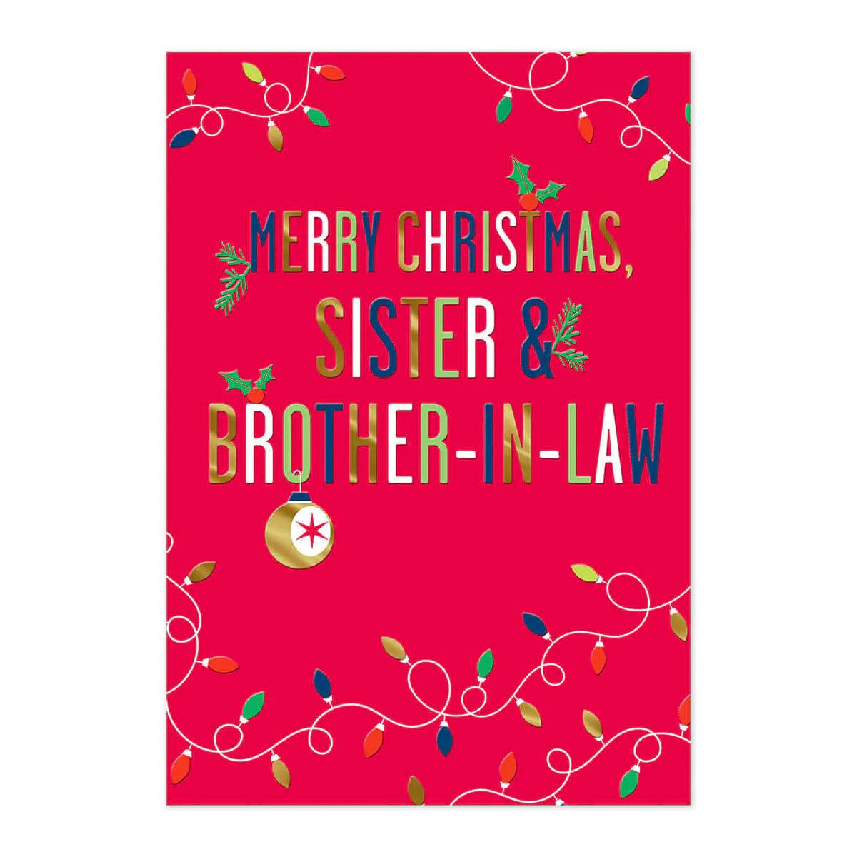 Hallmark Christmas Card - Sister & Brother-in-Law