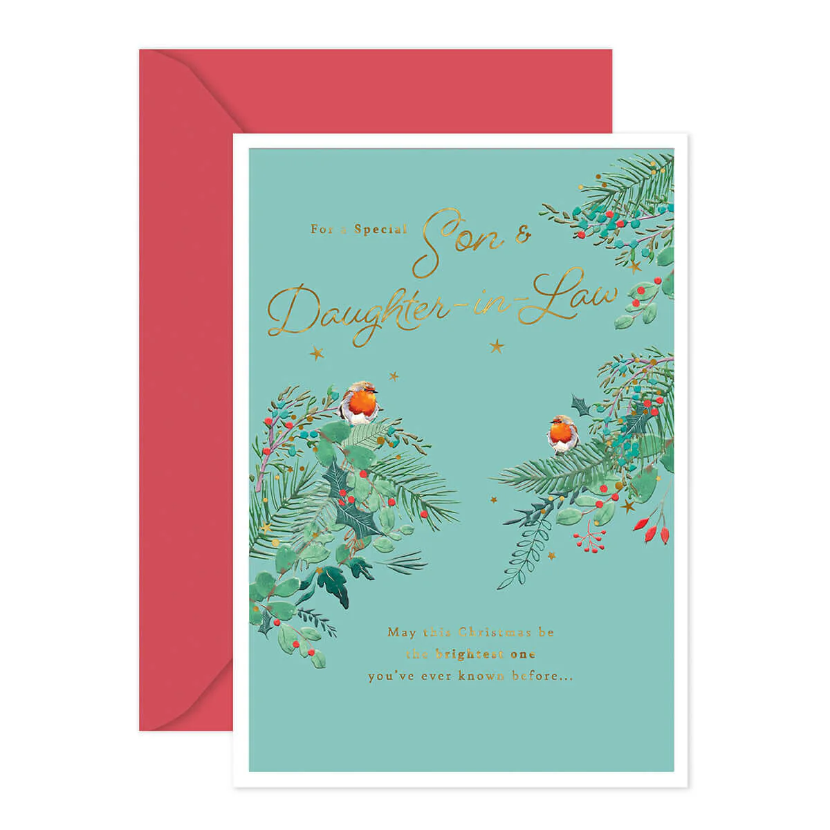 Hallmark Christmas Card - Special Son & Daughter-in-Law - Image 3
