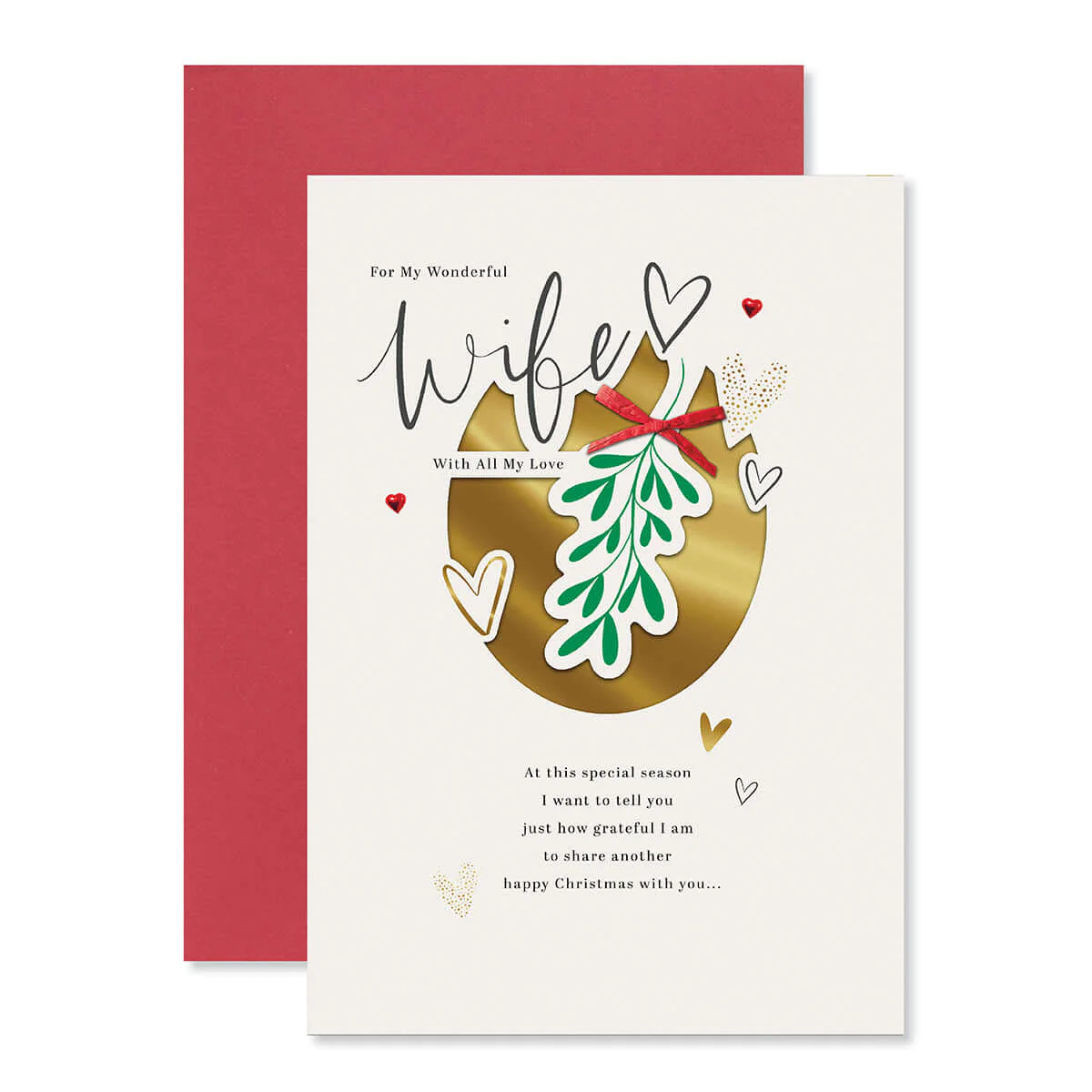 Hallmark Christmas Card For Wife - Very Lucky - Image 3