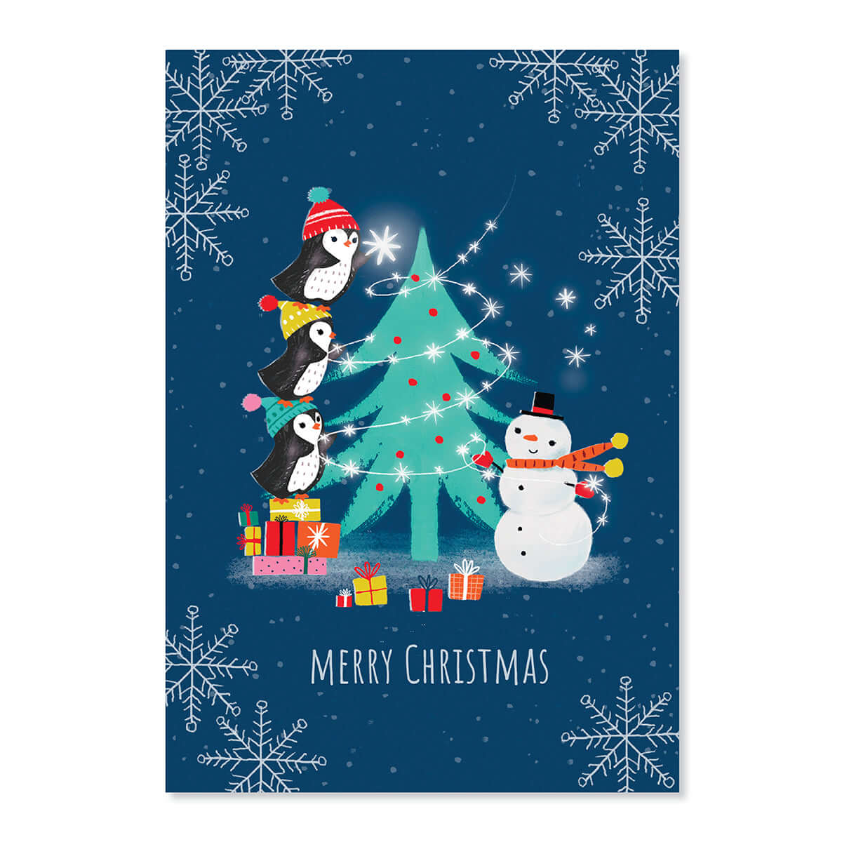 Creative Publishing by Hallmark Christmas Card - Penguins & Snowman